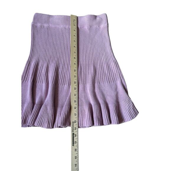 FREE PEOPLE Knit Orchid Purple Ruffle Solid Skirt size S - Picture 6 of 7